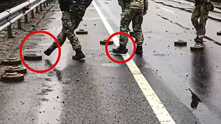 Ukrainian Military Removing Russian Land Mines From The Road