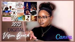 How To Make a Digital Vision Board For 2023 using Canva 💙