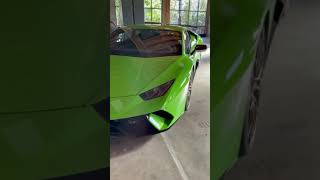 2018 Lamborghini Huracan Performante looking great in Verde Mantis with all that forged carbon⁠⁠!!