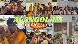 College Onam celebration🌼🥻💥|alangolam|onam 2k24🌸|