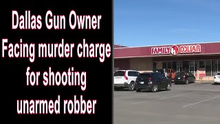 Dallas store customer facing murder charge for shooting unarmed robber