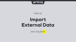 How to import external data into OxySoft