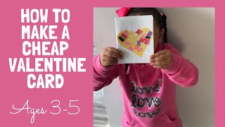 How to make a cheap valentine's card:  For small children ages 3-5