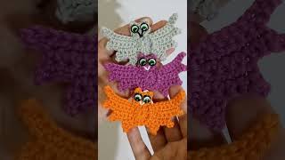 Short imã de geladeira morceguinho #crochet