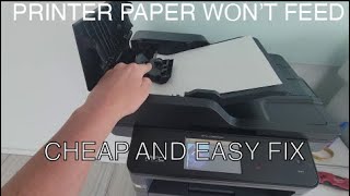 How to Fix a Printer Copier that Won't Feed Paper - Brother MFC-L6800DW Paper Feed DIY with Rubber