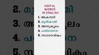 USEFUL ENGLISH WORDS #spokenenglishmalayalam #easyenglishwithvini