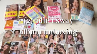 (g)-idle i sway era unboxing (photobook + poca versions) | bebe