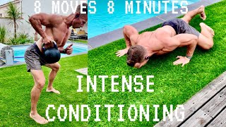 8 MINUTE ROUND (x4) INTENSE CONDITIONING // HOLIDAY HIIT. #kettlebell #training