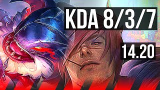 KLED vs SETT (TOP) | 8/3/7, Dominating | EUW Diamond | 14.20