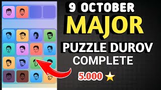 MAJOR PUZZLE DUROV 9 OCTOBER | MAJOR PUZZLE DUROV SOLVED TODAY | MAJOR DAILY COMBO CARD 9 OCTOBER