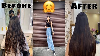 First experience of keratin treatment|New look😱