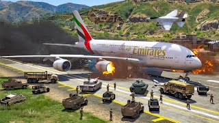 Emirate Airbus A380 Hard landing in GTA 5