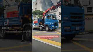 Drive through an Industrial Area in Singapore