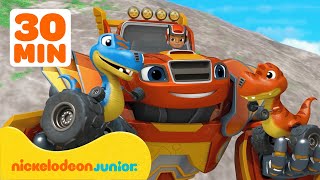 Blaze et les Monster Machines | 30 minutes de sauvetage de dinosaures et de courses | Nickelodeon Jr