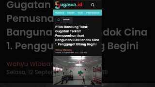 Gugatan Ditolak Pengadilan Tata Usaha Negara (PTUN) Bandung, Jawa Barat, Senin (11/9/2023).