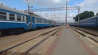 Regional train approaching Baranovichi Polesky Railway station