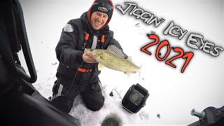 Ice Fishing Lake Poygan Walleyes - January 2021!