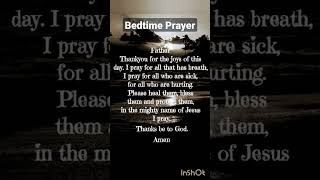 Night prayer before going to bed