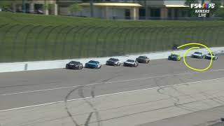 RARE ANGLE OF CHRISTOPHER BELL CRASH (CHASTAIN) @ KANSAS