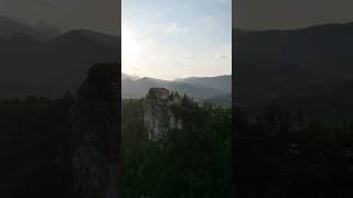 Bled Castle, Bled Island and Grand Hotel Toplice at sunset. #slovenia #JulianAlps