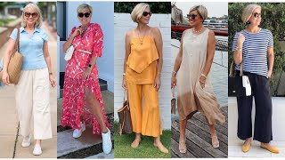 ESTILO SENCILLO Y ELEGANTE PARA MUJERES MAYORES DE 50 EN VERANO