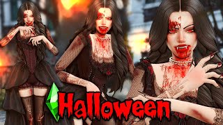 criando uma VAMPIRA SANGUENTA para o HALLOWEEN 🧛🏻‍♂️ l the sims 4 criar um sim