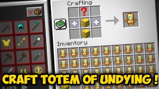 How to Craft Totem of Undying in Miecraft PE/Bedrock/Java Craft Totem of Undying