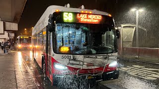 San Francisco MUNI 2021 New Flyer Xcelsior XE40 5001 on route 58 Lake Merced