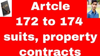 Property suits and contracts article 172 to 174 of constitution of pakistan in urdu