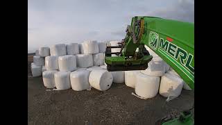 Puts silage bales in the cattle barn (Gopro hero white)