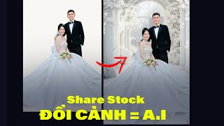 Hướng dẫn đổi phong nền ảnh cưới bằng AI