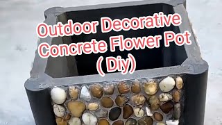 How To Make a  Decorative Outdoor Flower from Concrete #art #craft