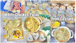 White Chicken Pulao & Fruit Custard| Dubai Day to Day Affordable shopping| #dubaivlog #dubaivlogs