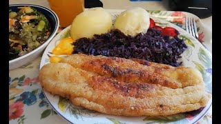 Tilapia fillet breaded in organic brown rice flour/Filete de tilapia empanizada en harina de arroz