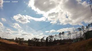 3/1/2024 Sky Time Lapse | Sun & Clouds | Airplanes Crisscross Skies | 4K