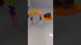 Colourful rod and | pull running on |  green tractor #shorts #toys #shortsfeed