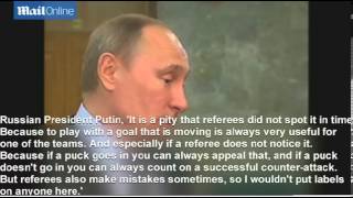 VIDEO  Putin regrets mistake during US Russia hockey game   Mail Online