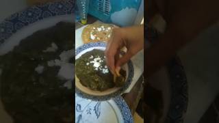 winter season special sersoo ka saag #food #recipe #cooking #foodie #indianasmrworld #asmr