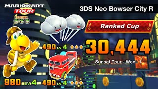 Nonstop Combo on 3DS Neo Bowser City R | Ranked Cup | Mario Kart Tour