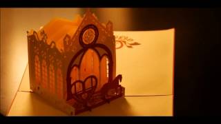 3D pop-up greeting cards - wedding