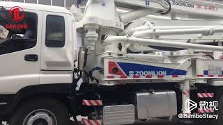 Delivery concrete machinery zoomlion 38m concrete pump truck with Isuzu