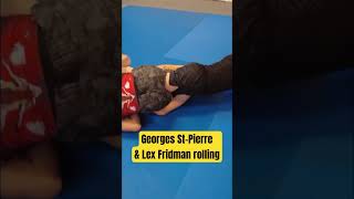 Georges St-Pierre vs Lex Fridman in Jiu Jitsu #shorts