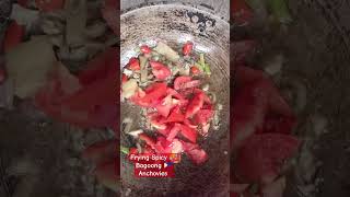 Frying Spicy 🌶️Bagoong 🇵🇭 Anchovies #trending #explore #youtubeshorts #shortsvideo #shortsfeed #new