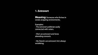 Extrovert #ieltsvocabularyenglish #wordsmeaning #ieltsvocabs #learnadvancedenglish #shorts #video