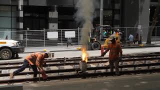 Rail welding on William Street