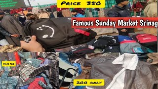 Srinagar Ki Famous Sunday Market _ jeans jacket price only 200 😲