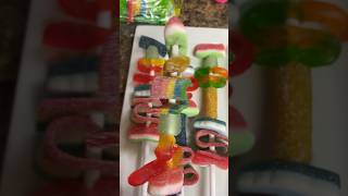 Candy skewers #candy #gummy #fun #dessert #shortsviral