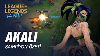 Akali Şampiyon Özeti  Oynanış   League of Legends  Wild Rift #WildRift #Riotgames