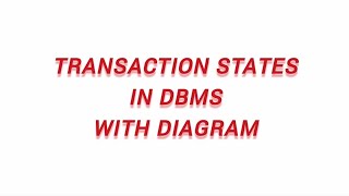 Transaction states in DBMS | With diagram |Exam Notes |