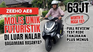 REVIEW MOTOR LISTRIK ZEEHO AE8, DESAIN FUTURISTIK, HARGA 63 JT AN, WORTH IT GAK YA?